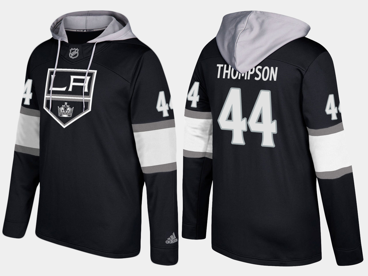 Exceptional Kings #44 Nate Thompson Black Name And Number Hoodie