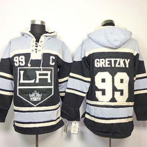 Magnificent Kings #99 Wayne Gretzky Black Sawyer Hooded Sweatshirt Stitched NHL Jersey