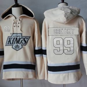 Magnificent Kings #99 Wayne Gretzky Cream Sawyer Hooded Sweatshirt Stitched NHL Jersey