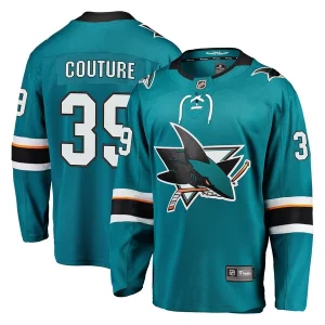 Splendid Logan Couture San Jose Sharks 2021/22 Home Premier Breakaway Player Jersey   Teal/Black
