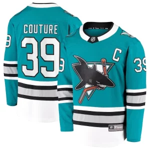 Premium Logan Couture San Jose Sharks 30th Anniversary Premier Breakaway Player Jersey   Teal