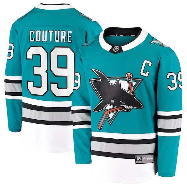 Premium Logan Couture San Jose Sharks 30th Anniversary Premier Breakaway Player Jersey Teal
