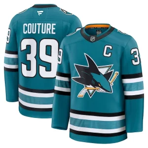 Outstanding Logan Couture San Jose Sharks Home Premium Jersey   Teal/Black