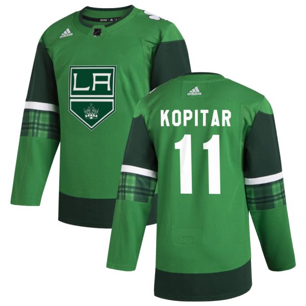Superior Los Angeles Kings #11 Anze Kopitar Men's Adidas 2020 St. Patrick's Day Stitched NHL Jersey Green.jpg.jpg