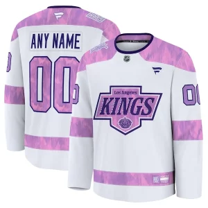 Splendid Los Angeles Kings 2024 Hockey Fights Cancer Custom Practice Jersey   White