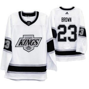 Magnificent Los Angeles Kings #23 Dustin Brown Men's Adidas 2019 20 Heritage White Throwback 90s NHL Jersey