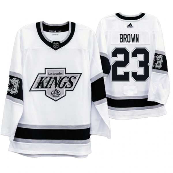 Magnificent Los Angeles Kings #23 Dustin Brown Men's Adidas 2019 20 Heritage White Throwback 90s NHL Jersey
