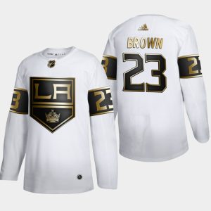 Exceptional Los Angeles Kings #23 Dustin Brown Men's Adidas White Golden Edition Limited Stitched NHL Jersey