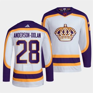 Exceptional Los Angeles Kings #28 Jaret Anderson Dolan Men's adidas Reverse Retro 2.0 Authentic Player Jersey   White