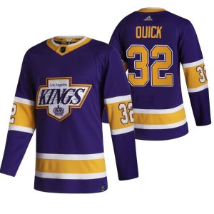 Exceptional Los Angeles Kings #32 Jonathan Quick Black Men's Adidas 2020 21 Reverse Retro Alternate NHL Jersey