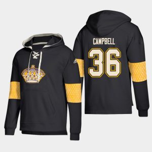 First - rate Los Angeles Kings #36 Jack Campbell Black adidas Lace Up Pullover Hoodie
