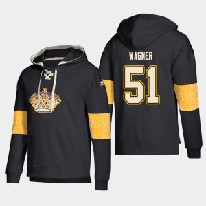 Superior Los Angeles Kings #51 Austin Wagner Black adidas Lace Up Pullover Hoodie