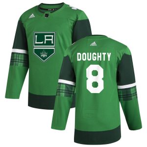 Magnificent Los Angeles Kings #8 Drew Doughty Men's Adidas 2020 St. Patrick's Day Stitched NHL Jersey Green.jpg.jpg