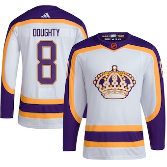 First - rate Los Angeles Kings #8 Drew Doughty Men's adidas Reverse Retro 2.0 Authentic Player Jersey White