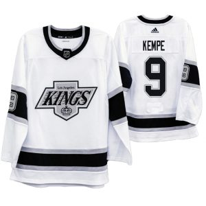 Premium Los Angeles Kings #9 Adrian Kempe Men's Adidas 2019 20 Heritage White Throwback 90s NHL Jersey