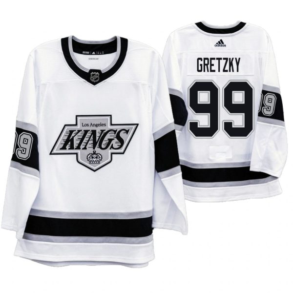 Exceptional Los Angeles Kings #99 Wayne Gretzky Men's Adidas 2019 20 Heritage White Throwback 90s NHL Jersey
