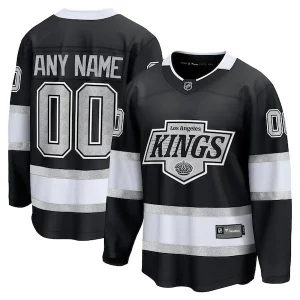 Premium Los Angeles Kings Home Breakaway Custom Jersey   Black