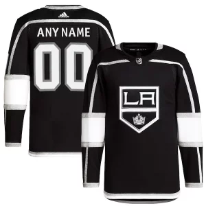 Outstanding Los Angeles Kings adidas Home Primegreen Authentic Custom Jersey   Black