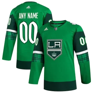 Gorgeous Los Angeles Kings adidas St. Patrick's Day Authentic Custom Jersey   Kelly Green