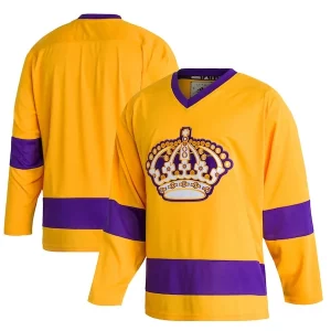 Outstanding Los Angeles Kings adidas Team Classics Authentic Blank Jersey   Gold