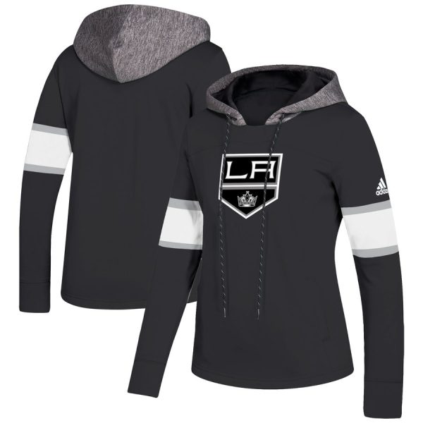 Splendid Los Angeles Kings adidas Women's Crewdie Pullover Hoodie Black