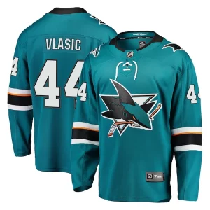 Superior Marc Edouard Vlasic San Jose Sharks Premier Breakaway Player Jersey   Teal/Black