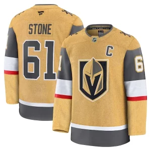 Exceptional Mark Stone Vegas Golden Knights Home Premium Jersey   Gold/White/Gray