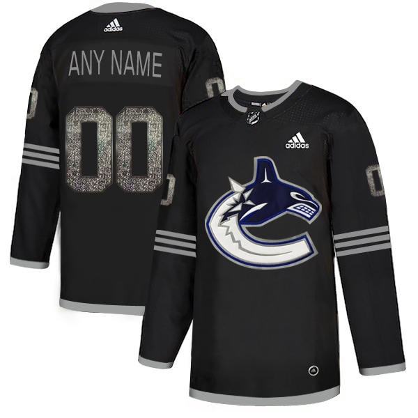 Outstanding Men's Adidas Canucks Personalized Authentic Black_1 Classic NHL Jersey