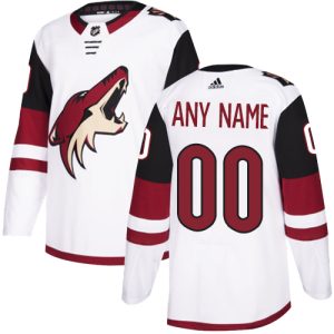Exceptional Men's Adidas Coyotes Personalized Authentic White Road NHL Jersey