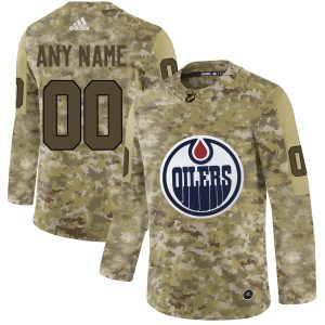 Superior Men's Adidas Oilers Personalized Camo Authentic NHL Jersey