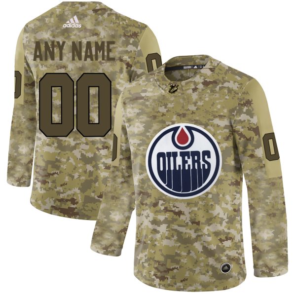 Superior Men's Adidas Oilers Personalized Camo Authentic NHL Jersey