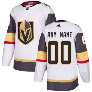 Magnificent Men's Adidas Vegas Golden Knights Personalized Authentic White Road NHL Jersey