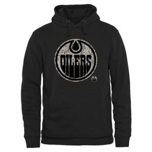 Stunning Men's Edmonton Oilers Black Rink Warrior Pullover Hoodie