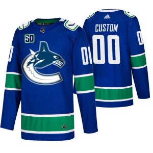 Splendid Men's Vancouver Canucks Custom Adidas Blue 2019 20 Home Authentic NHL Jersey