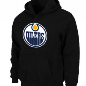 Gorgeous NHL Edmonton Oilers Big & Tall Logo Pullover Hoodie Black