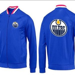 Exceptional NHL Edmonton Oilers Zip Jackets Blue 1