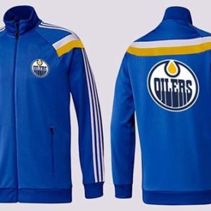 Magnificent NHL Edmonton Oilers Zip Jackets Blue 3