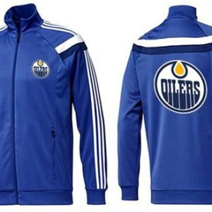 Exceptional NHL Edmonton Oilers Zip Jackets Blue 4