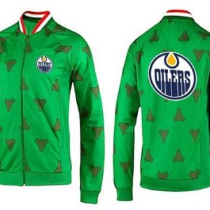 Exceptional NHL Edmonton Oilers Zip Jackets Green