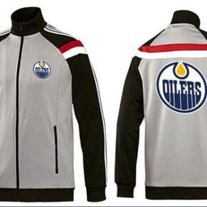 Superior NHL Edmonton Oilers Zip Jackets Grey