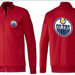 Exceptional NHL Edmonton Oilers Zip Jackets Red