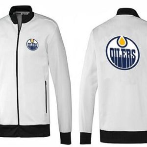 Exquisite NHL Edmonton Oilers Zip Jackets White 1
