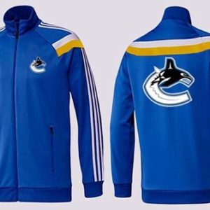 Exquisite NHL Vancouver Canucks Zip Jackets Blue 3