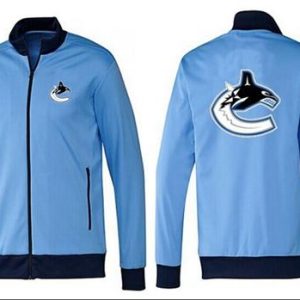Gorgeous NHL Vancouver Canucks Zip Jackets Light Blue