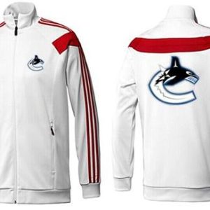 Premium NHL Vancouver Canucks Zip Jackets White 1