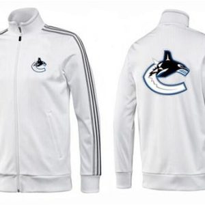 Premium NHL Vancouver Canucks Zip Jackets White 2