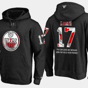 Gorgeous Oilers #17 Jari Kurri NHL Banner Wave Usa Flag Black Hoodie