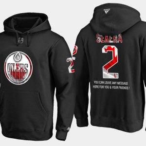 Exceptional Oilers #2 Andrej Sekera NHL Banner Wave Usa Flag Black Hoodie