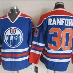First - rate Oilers #30 Bill Ranford Light Blue CCM Throwback Stitched NHL Jersey
