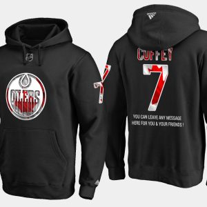 Stunning Oilers #7 Paul Coffey NHL Banner Wave Usa Flag Black Hoodie